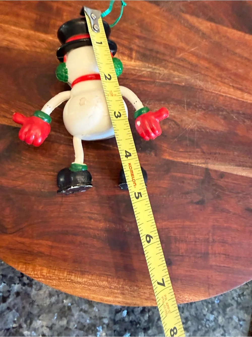 Vintage Easter Unlimited Plastic Snowman Ornament Bendable Frosty Christmas